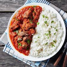 Rice and stew with beef